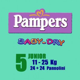 Pampers Pannolini Baby Dry - Junior [11-25 Kg.] - pacco doppio