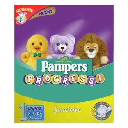 Pampers Pannolini Progressi Sensitive - Newborn - 2-5 Kg.