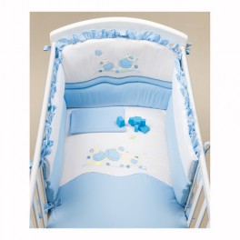 Piumone Picci [14.34] Lola - Piumetto letto 3 pz. ricamato BACIO