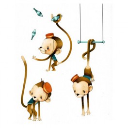 Acte Deco Scimmiette acrobate