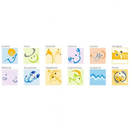 Lettino bimbo NCR arredo baby Zodiaco - celeste [personalizzabile]