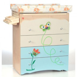 Cassettiera fasciatoio NCR arredo baby Bagnetto Tenero Z Family con sistema antiribaltamento