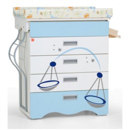 Cassettiera fasciatoio NCR arredo baby Bagnetto Zodiaco Bilancia con estrazione laterale
