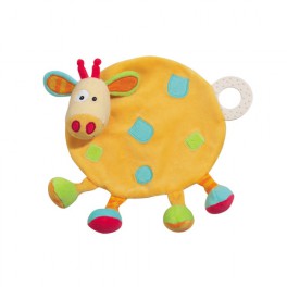 Giocattolo 6+ mesi Fehn Fazzoletto con anello di dentizione - Giraffa color
